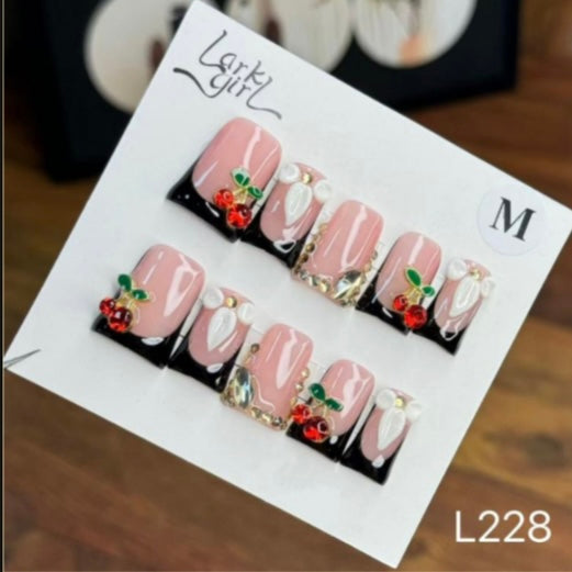Black cherry nails