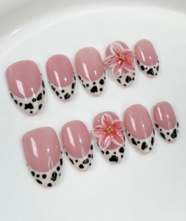 Cow print nails
