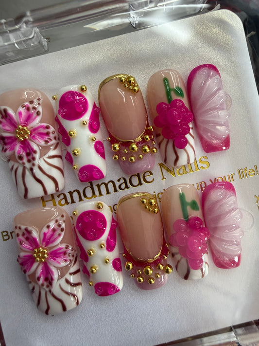 Pink nails